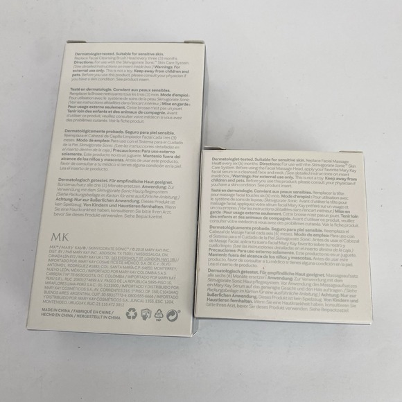 Mary Kay Skinvigorate Sonic Brush Heads 135589 & Massage Head 135590 NIB - Picture 3 of 3